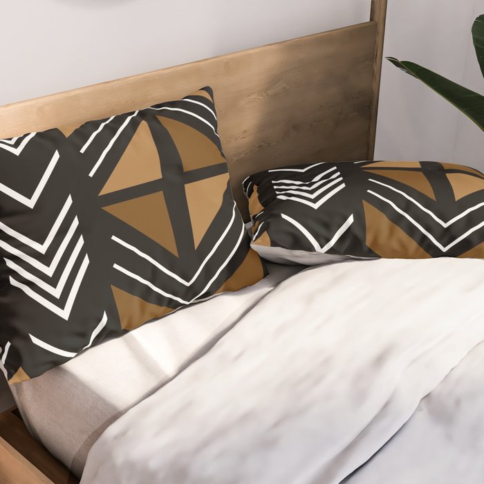 African Mudcloth Bogolan Traditional Fabric Design Pillow Sham Gallery Image 2