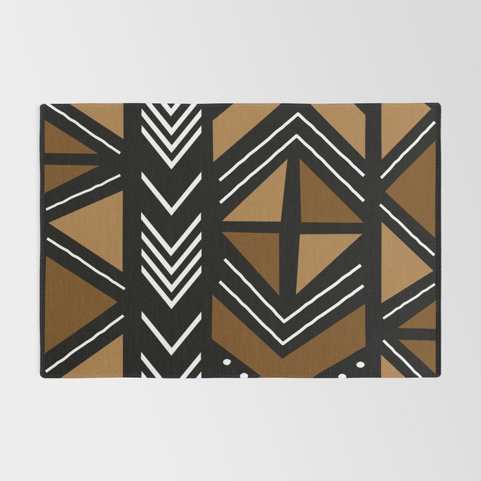 African Mudcloth Bogolan Traditional Fabric Design Rug Gallery Image 2
