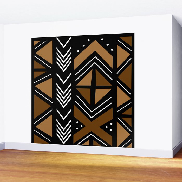 African Mudcloth Bogolan Traditional Fabric Design Wall Mural Gallery Image 2