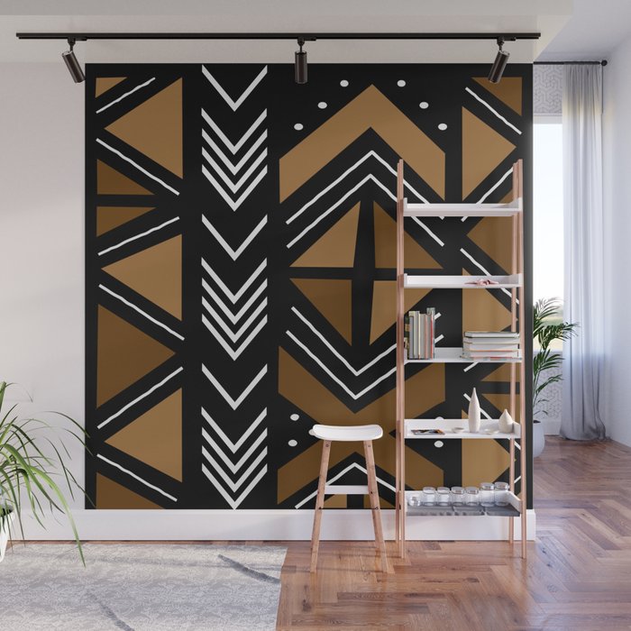 African Mudcloth Bogolan Traditional Fabric Design Wall Mural Gallery Image 1