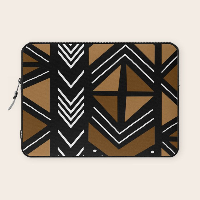 African Mudcloth Bogolan Traditional Fabric Design Laptop Sleeve Gallery Image 1
