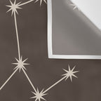 Taurus Zodiac Star Constellation Line Art Coffee Brown Wall Tapestry Gallery Image 3