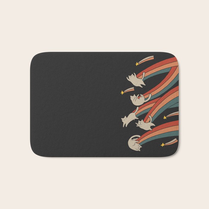 Cat Landscape 164: The Shooting Stars Bath Mat Gallery Image 1