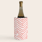 Pink, Boho, Abstract, Herringbone Pattern Wine Chiller Gallery Image 2
