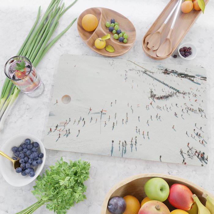 Aerial shot of ski resort Cutting Board Gallery Image 2