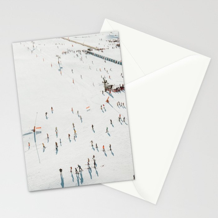Aerial shot of ski resort Stationery Card Gallery Image 2