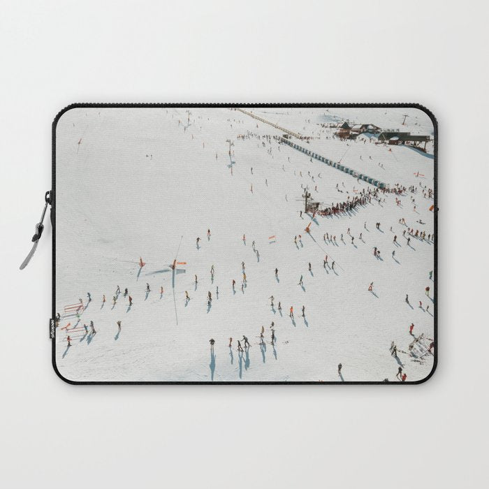 Aerial shot of ski resort Laptop Sleeve Gallery Image 1