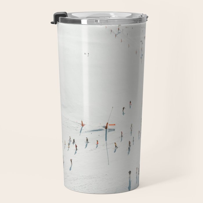 Aerial shot of ski resort Travel Mug Gallery Image 3