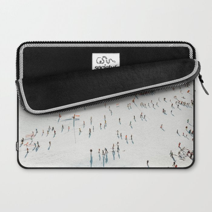 Aerial shot of ski resort Laptop Sleeve Gallery Image 2