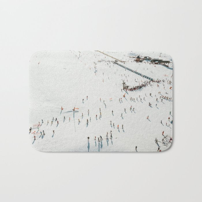 Aerial shot of ski resort Bath Mat Gallery Image 1