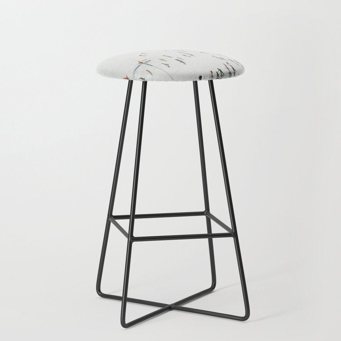 Aerial shot of ski resort Stool Gallery Image 1