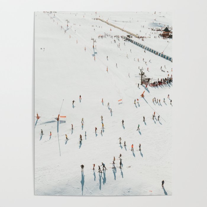 Aerial shot of ski resort Poster Gallery Image 4
