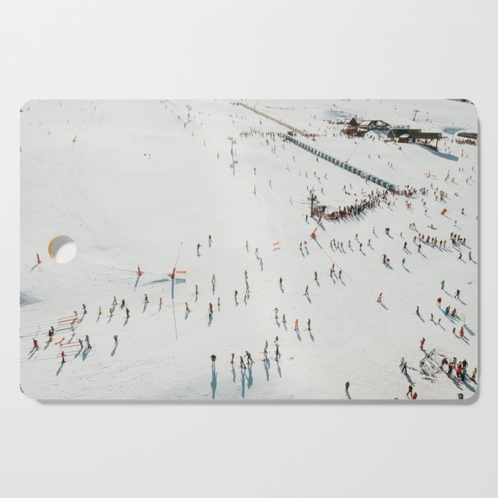 Aerial shot of ski resort Cutting Board Gallery Image 1