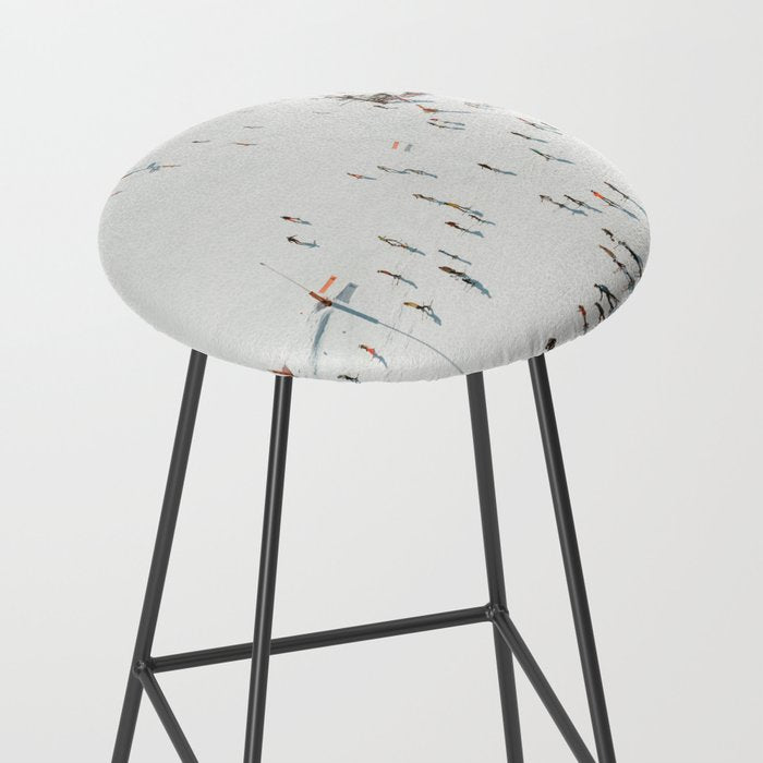 Aerial shot of ski resort Stool Gallery Image 2