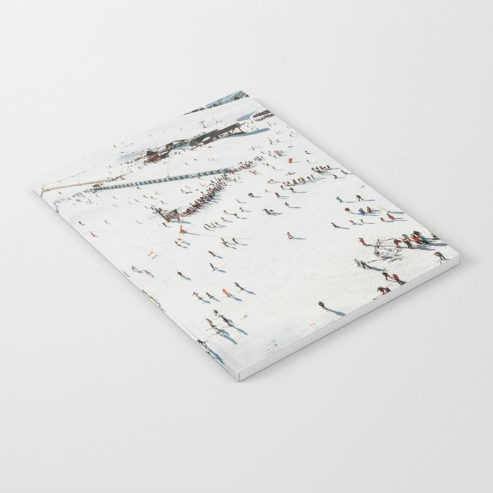 Aerial shot of ski resort Notebook Gallery Image 1