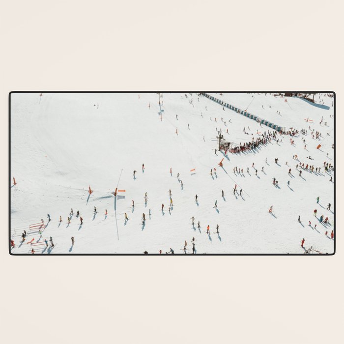 Aerial shot of ski resort Desk Mat Gallery Image 3