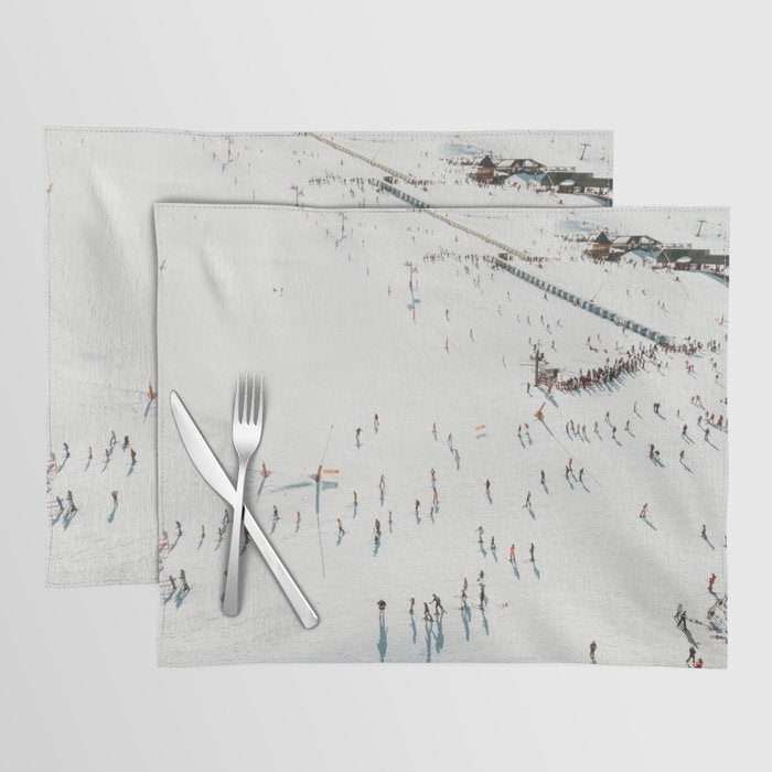 Aerial shot of ski resort Placemat Gallery Image 1