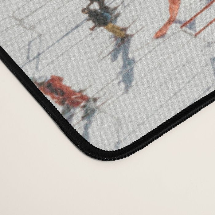 Aerial shot of ski resort Desk Mat Gallery Image 4