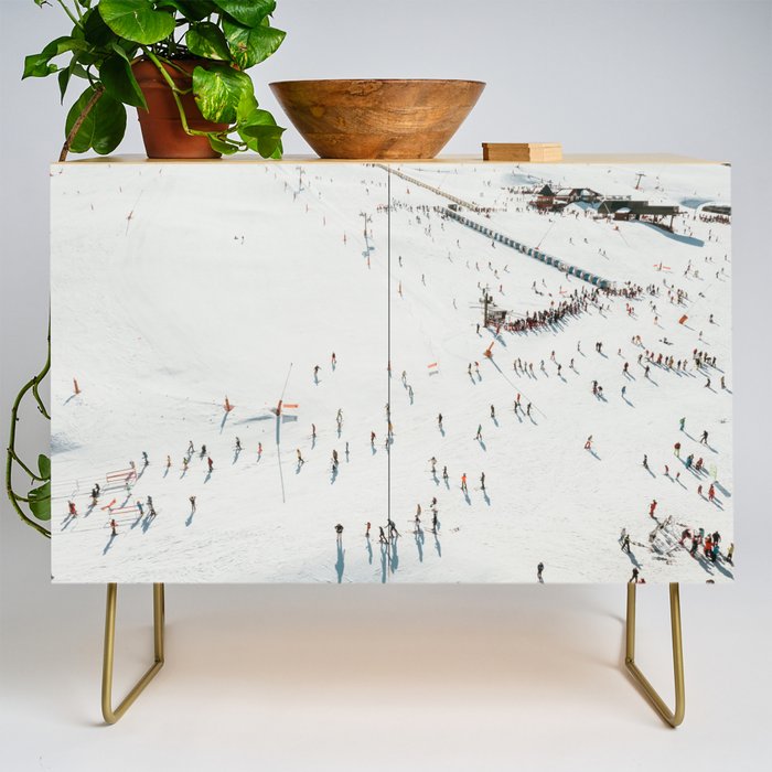 Aerial shot of ski resort Credenza Gallery Image 1