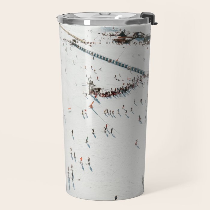 Aerial shot of ski resort Travel Mug Gallery Image 2