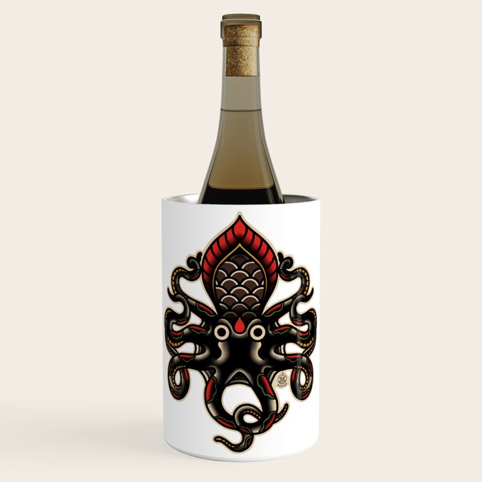 Traditional Tattoo Octopus  Wine Chiller Gallery Image 1