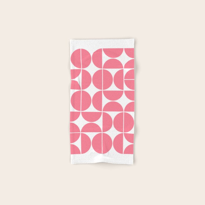 Mid Century Modern Geometric 04 Pink Towels Gallery Image 1