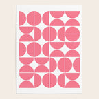 Mid Century Modern Geometric 04 Pink Poster Gallery Image 4