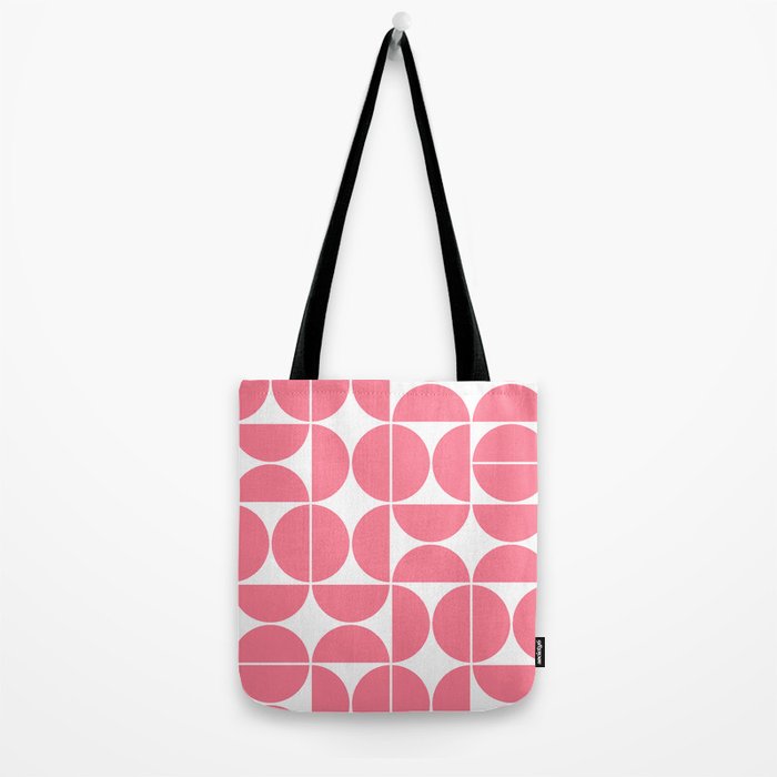 Mid Century Modern Geometric 04 Pink Tote Bag Gallery Image 2