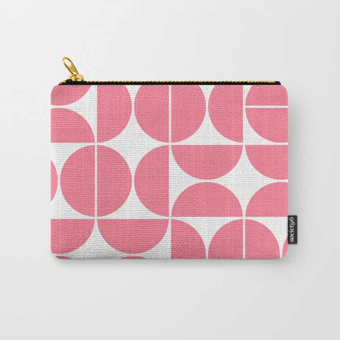 Mid Century Modern Geometric 04 Pink Carry All Pouch Gallery Image 1