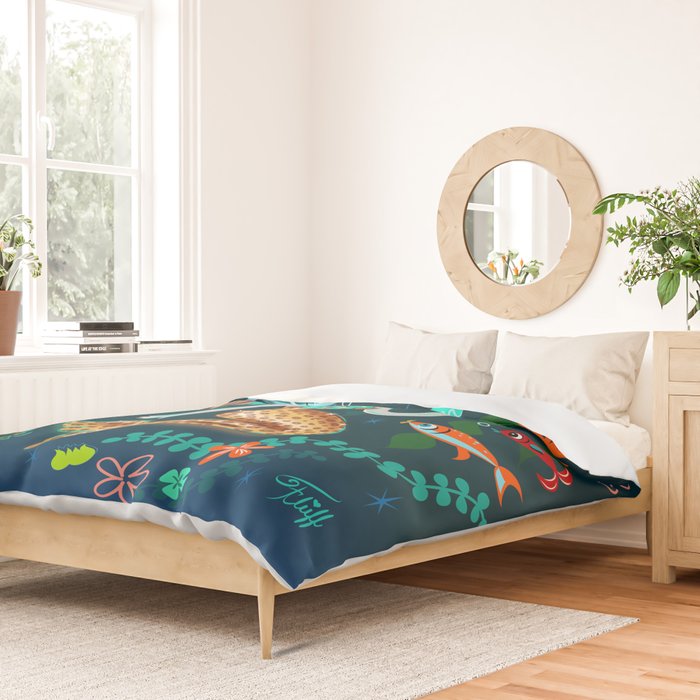 Blonde Leopard Martini Mermaid Duvet Cover Gallery Image 2