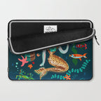 Blonde Leopard Martini Mermaid Laptop Sleeve Gallery Image 2