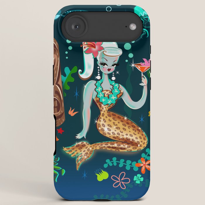 Blonde Leopard Martini Mermaid iPhone Case Gallery Image 6