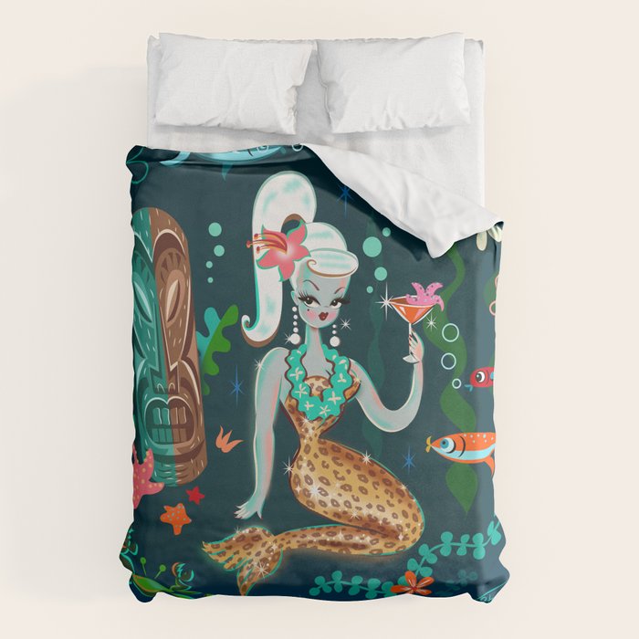 Blonde Leopard Martini Mermaid Duvet Cover Gallery Image 6