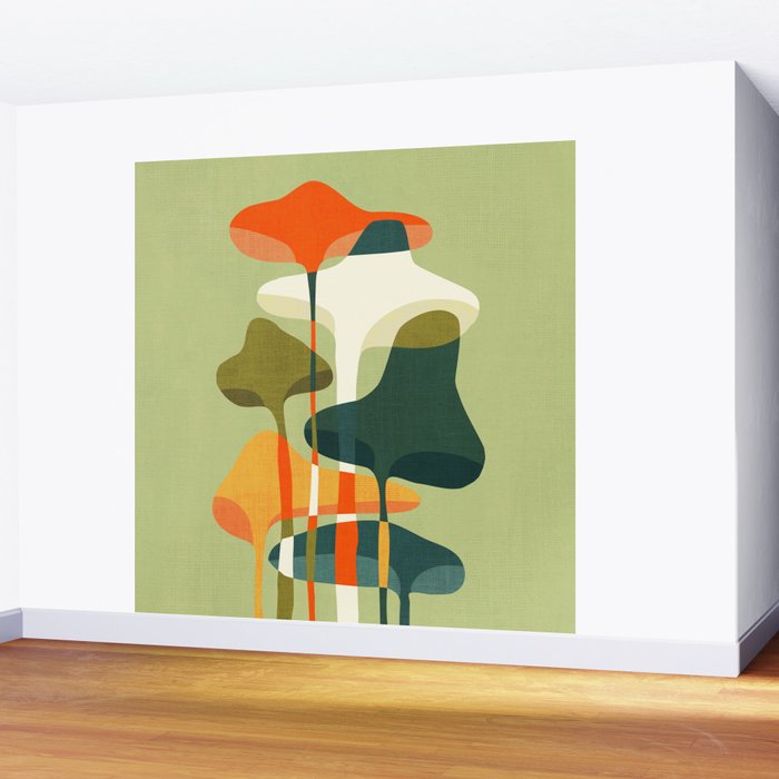 Little mushroom Wall Mural Gallery Image 2