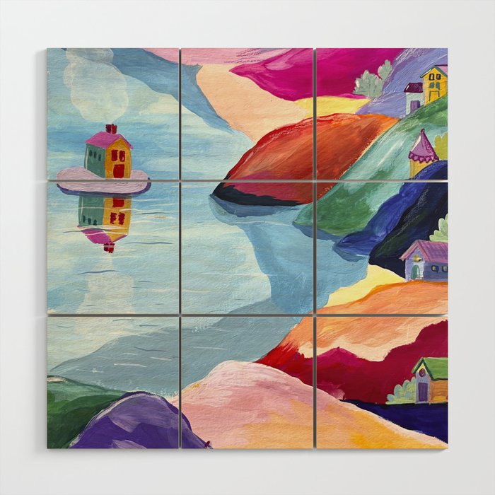 Water rainbow landscape  Wood Wall Art Gallery Image 1