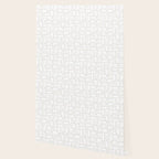 Mid Century Modern Minimalist Piquet Abstract Multi Geometric Pattern in White Tones Wallpaper Gallery Image 2