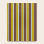 Eclectic Watercolor Paper Stripes Vertical Pattern Chartreuse Brown Blue Cream Notebook Gallery Image 4