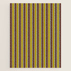 Eclectic Watercolor Paper Stripes Vertical Pattern Chartreuse Brown Blue Cream Jigsaw Puzzle Gallery Image 1