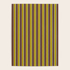 Eclectic Watercolor Paper Stripes Vertical Pattern Chartreuse Brown Blue Cream Poster Gallery Image 4