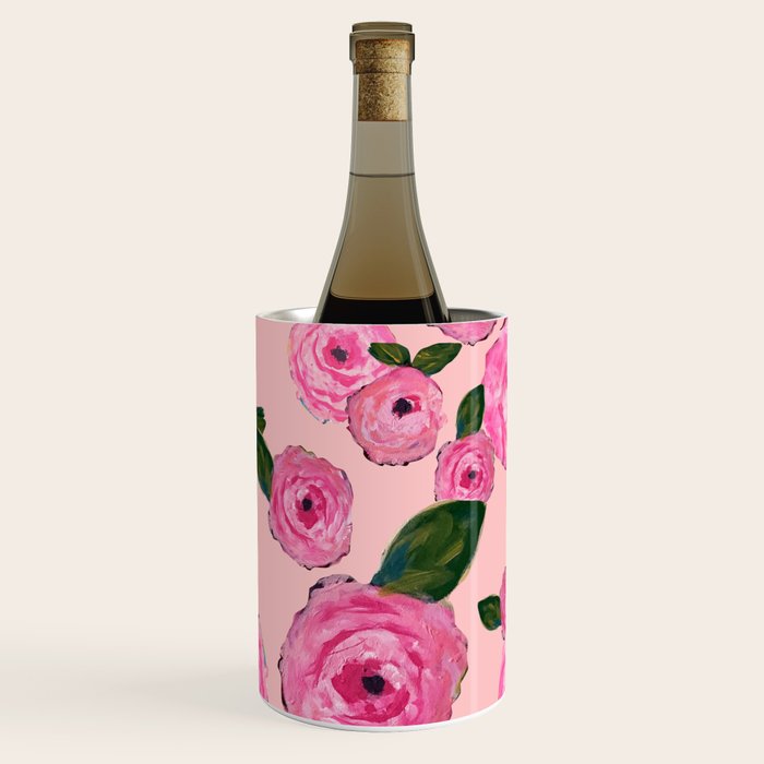 Pink Peonies on Blush Wine Chiller Gallery Image 3