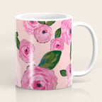 Pink Peonies on Blush Coffee Mug Gallery Image 1