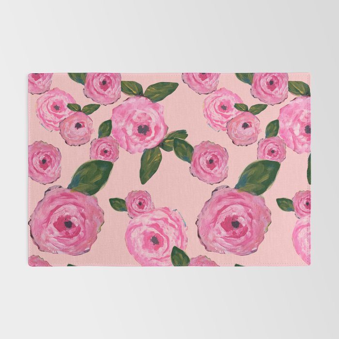 Pink Peonies on Blush Rug Gallery Image 2