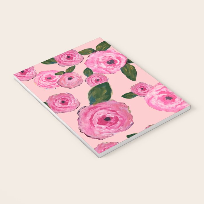 Pink Peonies on Blush Notebook Gallery Image 3