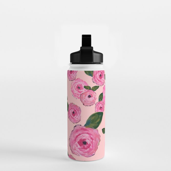Pink Peonies on Blush Water Bottle Gallery Image 2