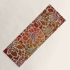 Dahlia Flower Pattern 18 Yoga Mat Gallery Image 1
