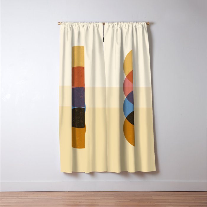 Abstraction_SUNRISE_SUNSET_CIRCLE_RISING_COLORFUL_POP_ART_0425A Window Curtain Gallery Image 3