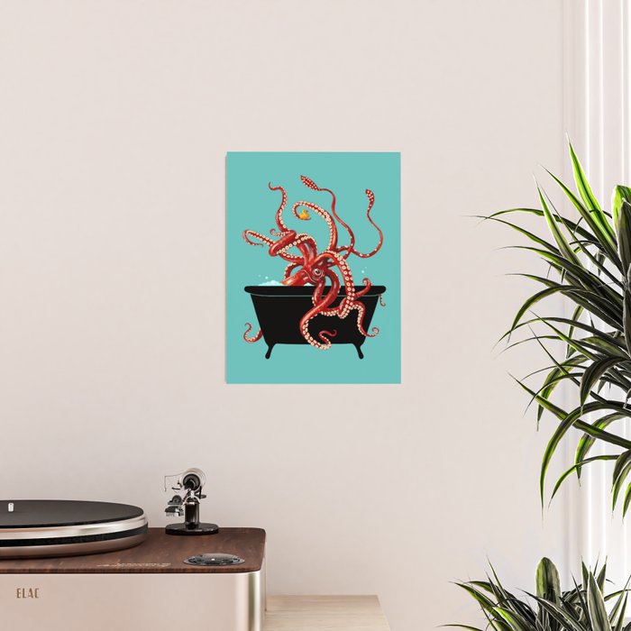 Giant Squid in Bathtub Poster Gallery Image 2