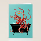 Giant Squid in Bathtub Stationery Card Gallery Image 2