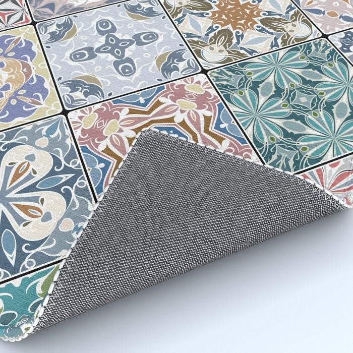 Mediterranean Decorative Tile Print XVI Rug Gallery Image 4