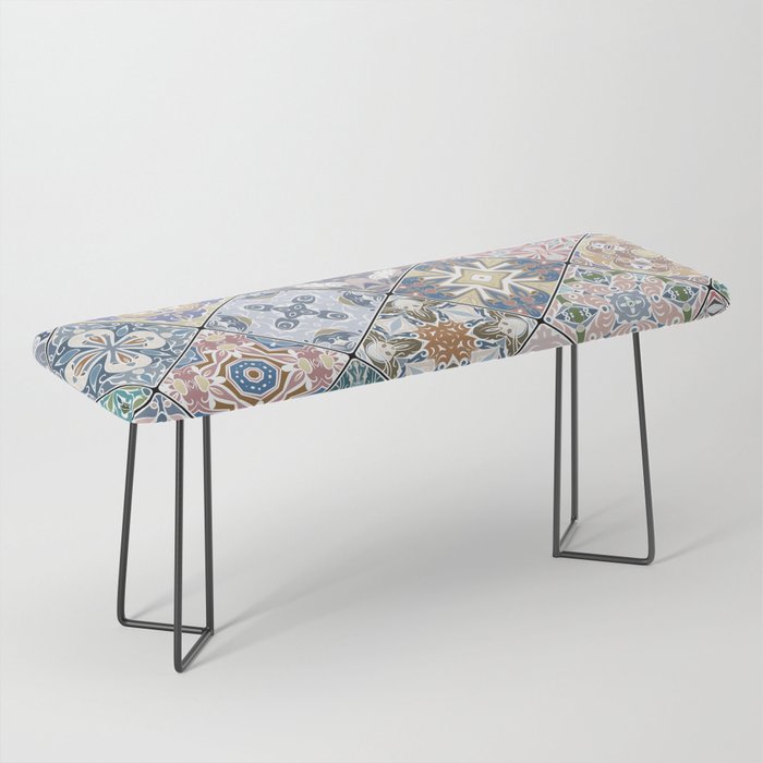 Mediterranean Decorative Tile Print XVI Bench Gallery Image 1